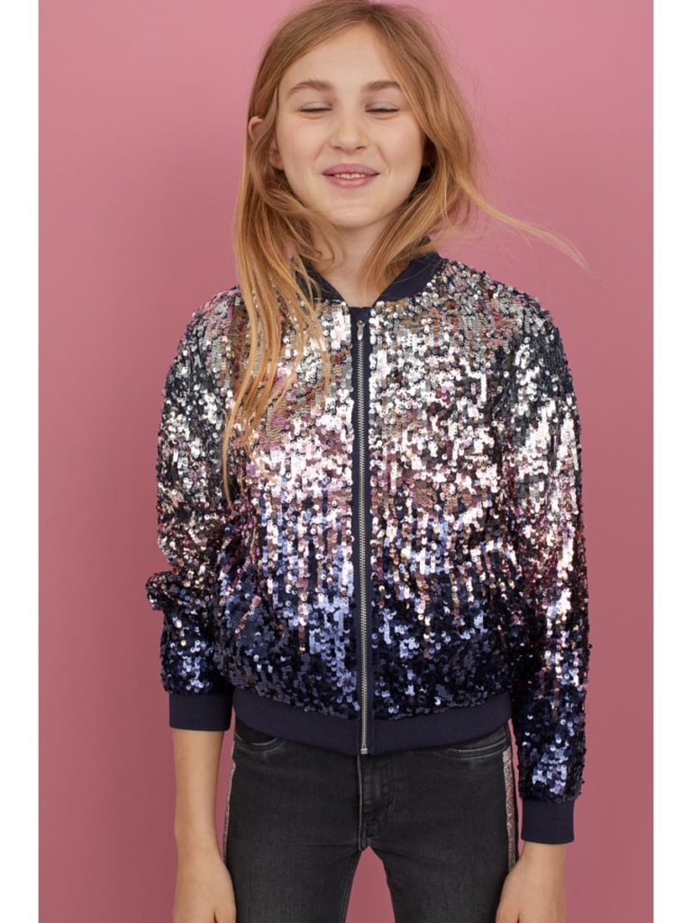 Campera de lentejuelas H&M $ 1.149